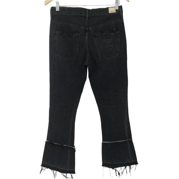 Citizens of Humanity Sasha Twist Crop Low Slung Flare Jeans Size 24 Safety Pins - Picture 7 of 14